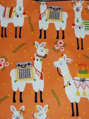 Brand New Thirty-0ne Full Zip Canvas Bag With Adorable Llama Print Super Colors!